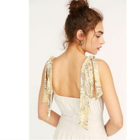**1 Left SZ 2**Free People Santorini Ivory Ecru Maxi Dress - Picture 10 of 16